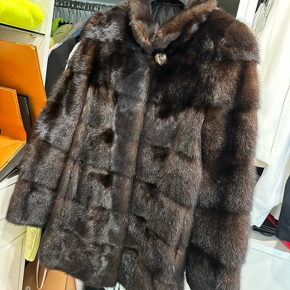 Mink fur coat size Small